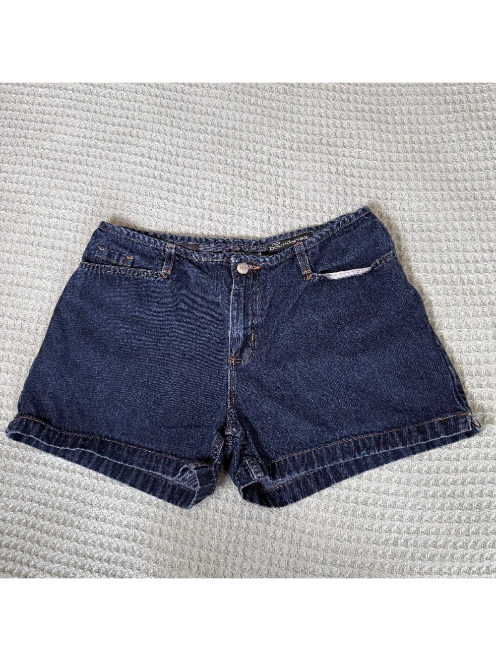 Vintage Y2K No Boundaries Denim Micro Booty Shorts Women Juniors 13 Indie Grunge